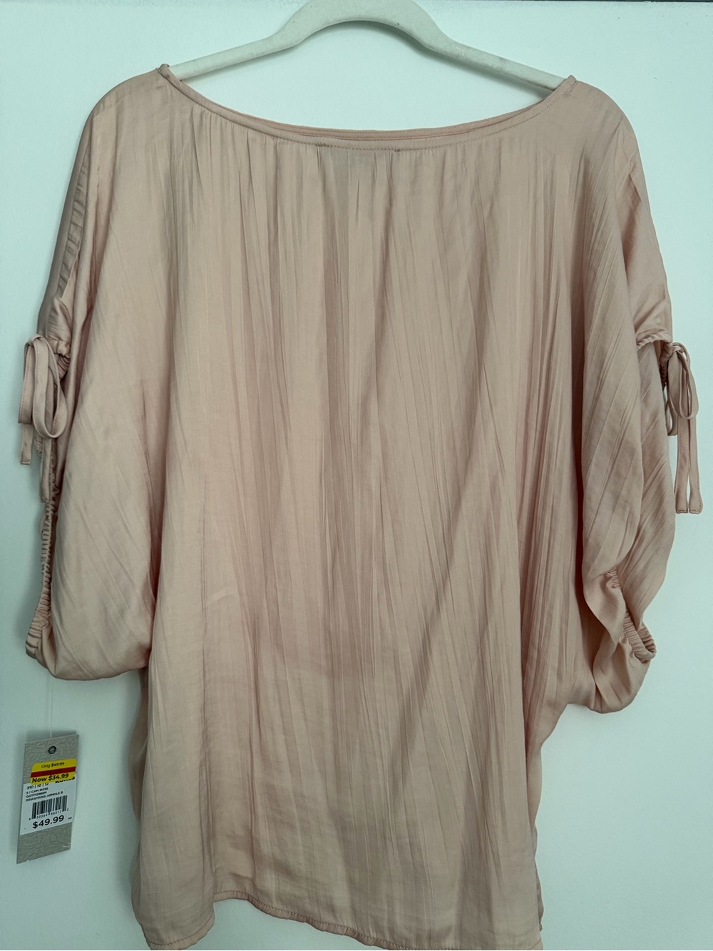 Kohl's Women's Soft Blush Tie-Sleeve Boatneck Blouse